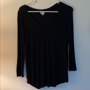 Merona plain black long-sleeve shirt